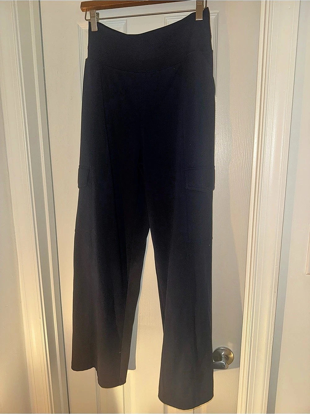 Athleta Venice High Rise Wide Leg Cargo Pant Blue Medium